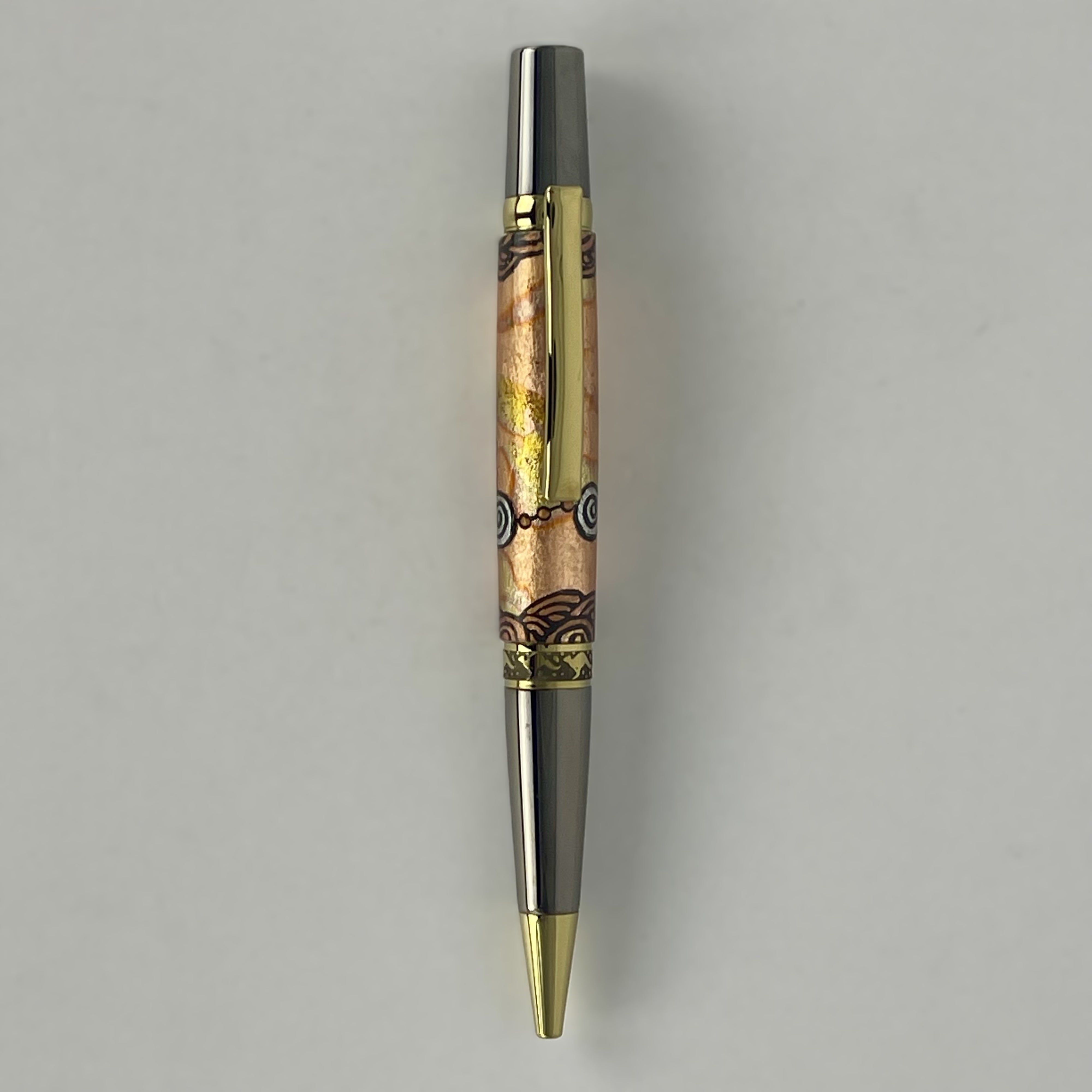 Executive Sierra Australiana Ball point Hand painted Aboriginal Art Pen with Kangaroo band