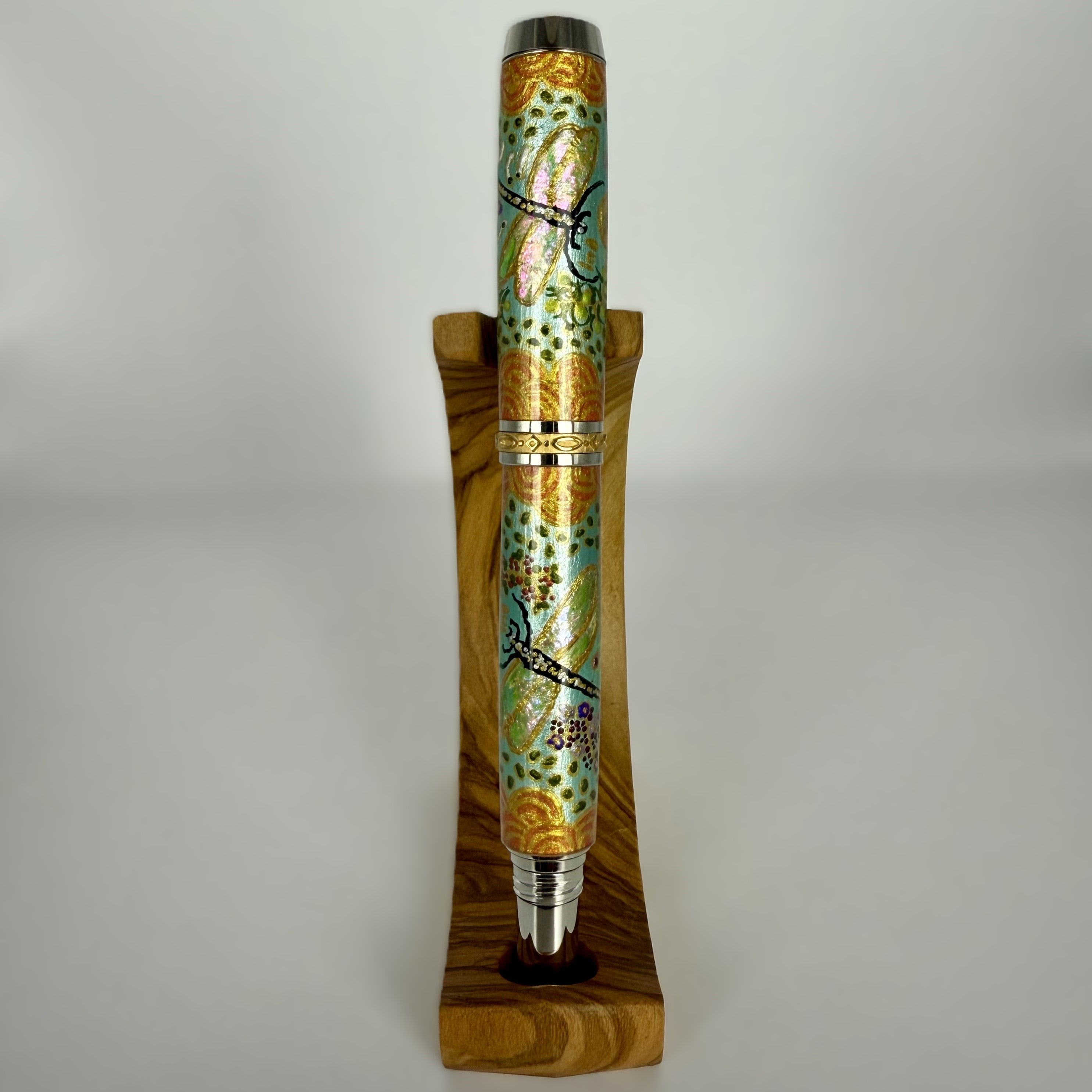 Jr Statesman II Postable Rollerball Pen with Hand painted Aboriginal Art