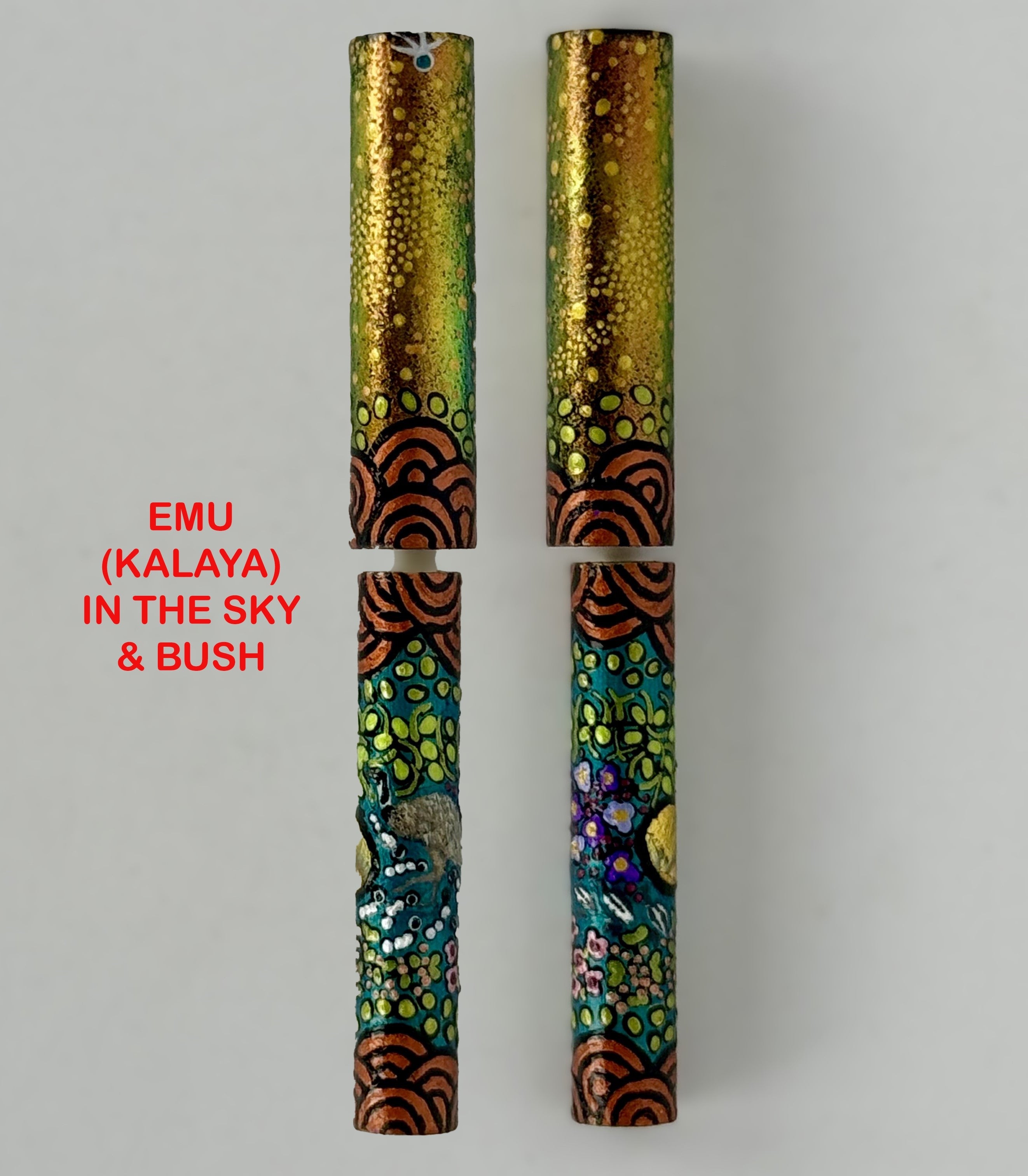 Jr Statesman II Postable Fountain Pen with Hand painted Aboriginal Art