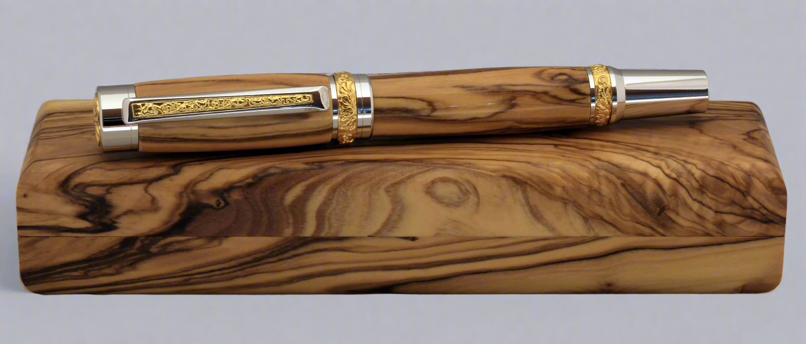 RH Fountain Bethlehem Olive Wood Pen and Box