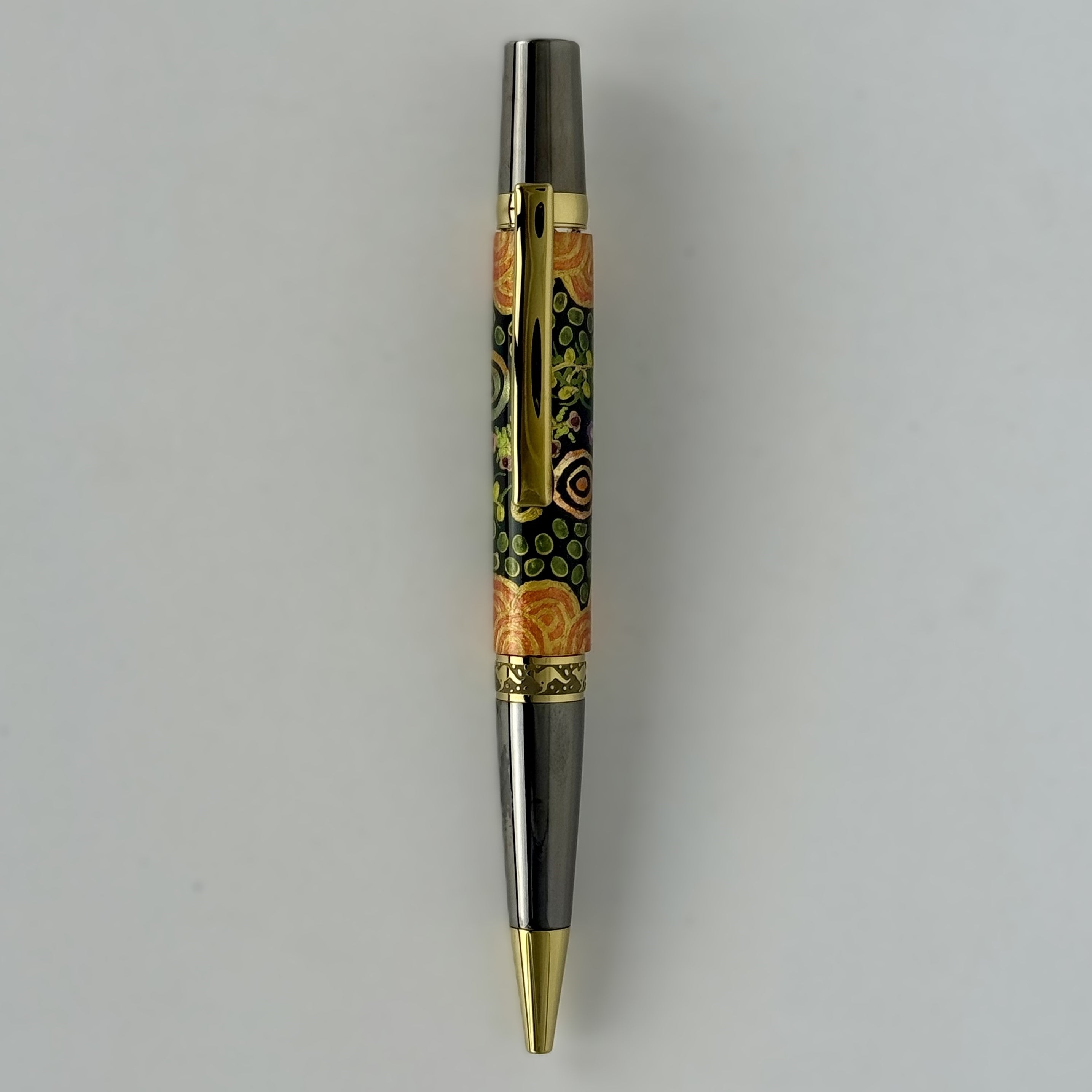 Executive Sierra Australiana Ball point Hand painted Aboriginal Art Pen with Kangaroo band