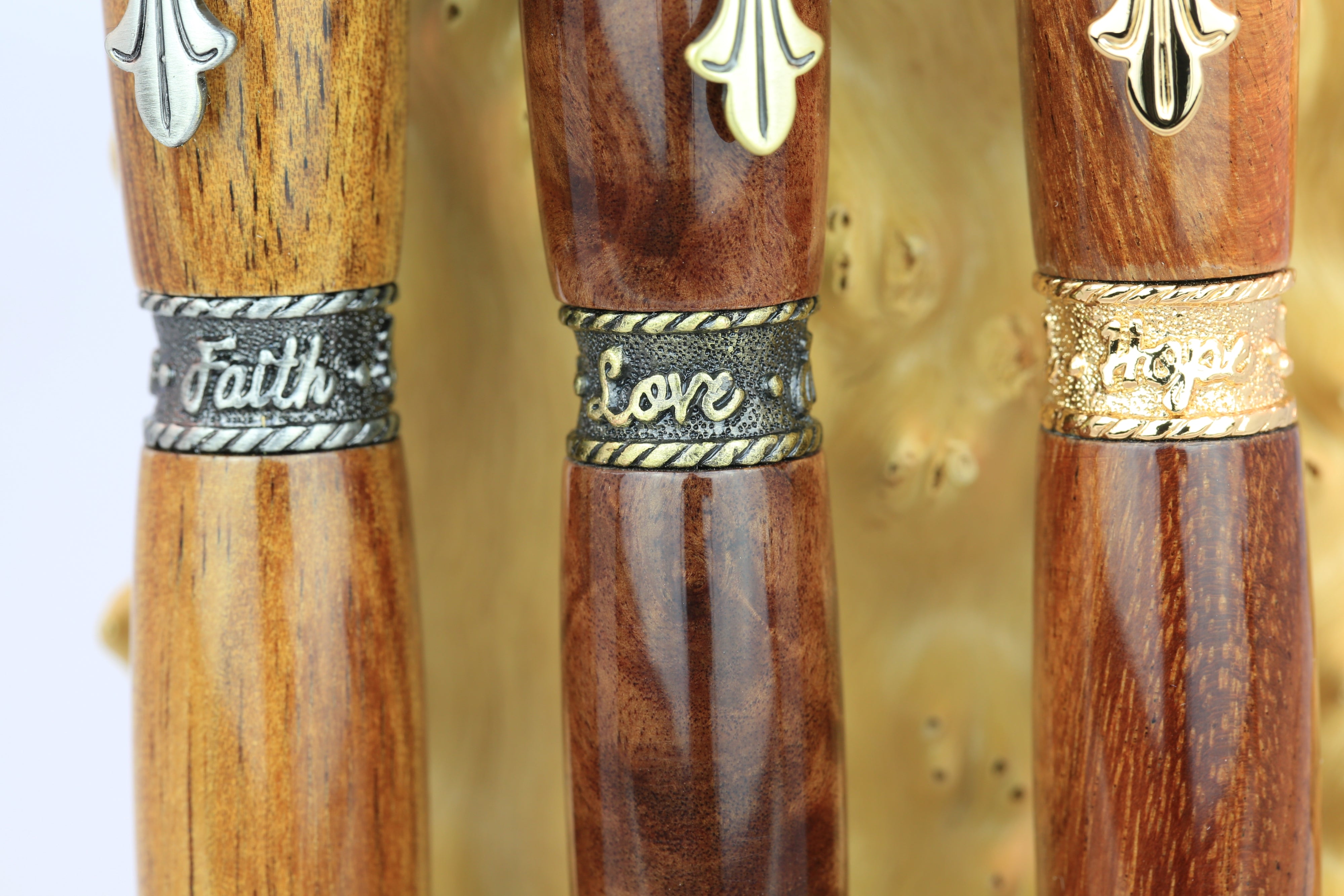 Faith Hope and Love Ballpoint Timber Pens