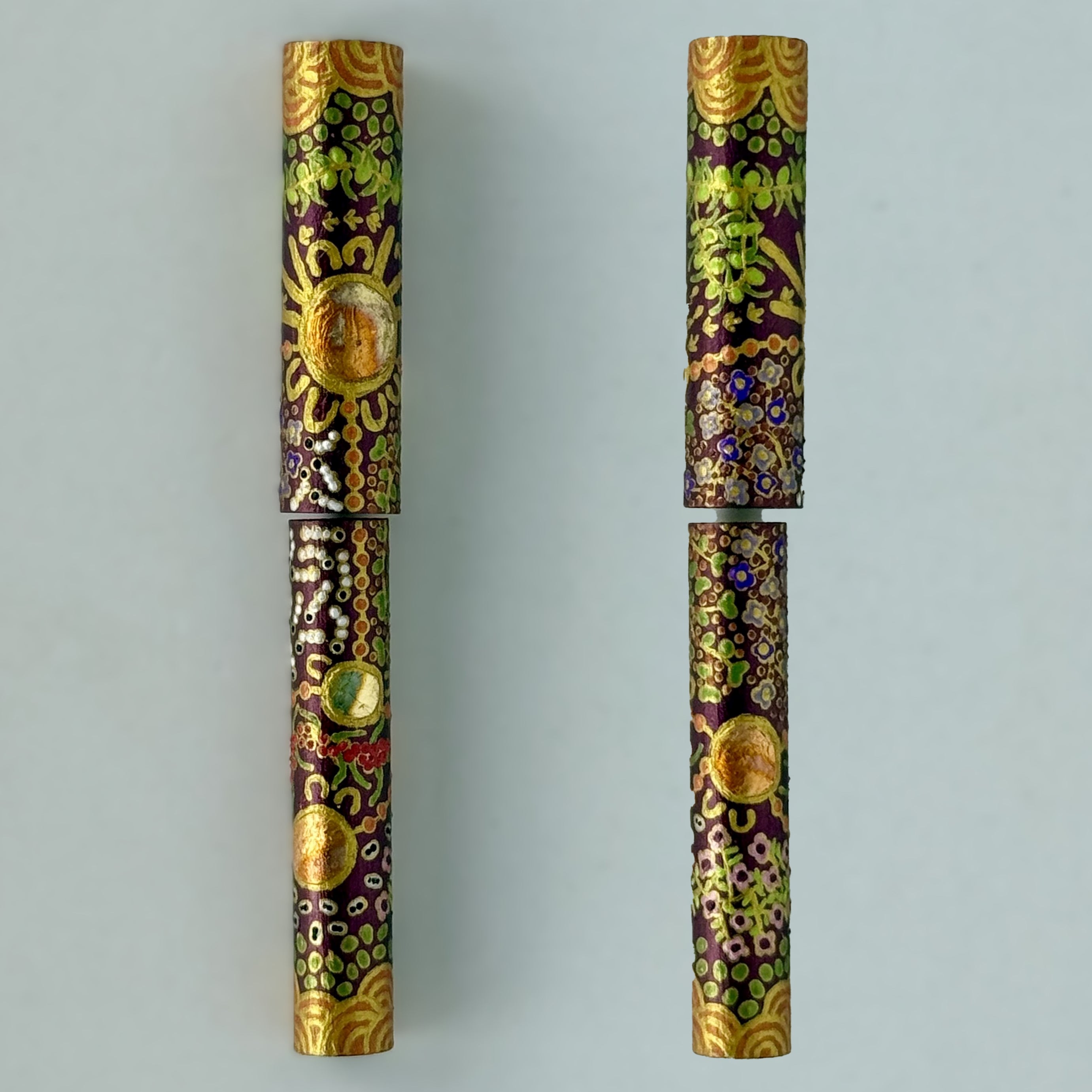 Jr Aaron Fountain Pen with Hand painted Aboriginal Art