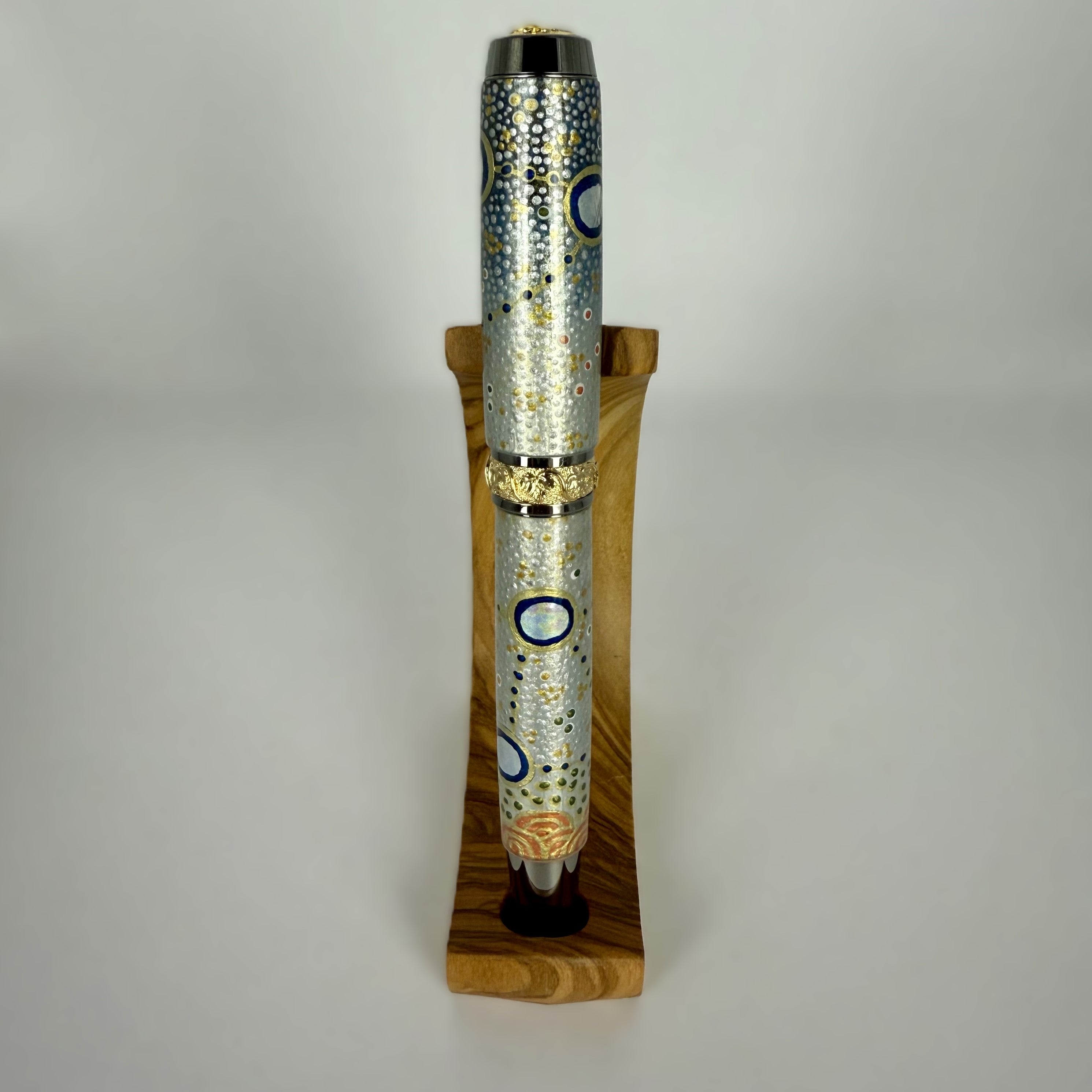 Jr Aaron Fountain Pen with Hand painted Aboriginal Art