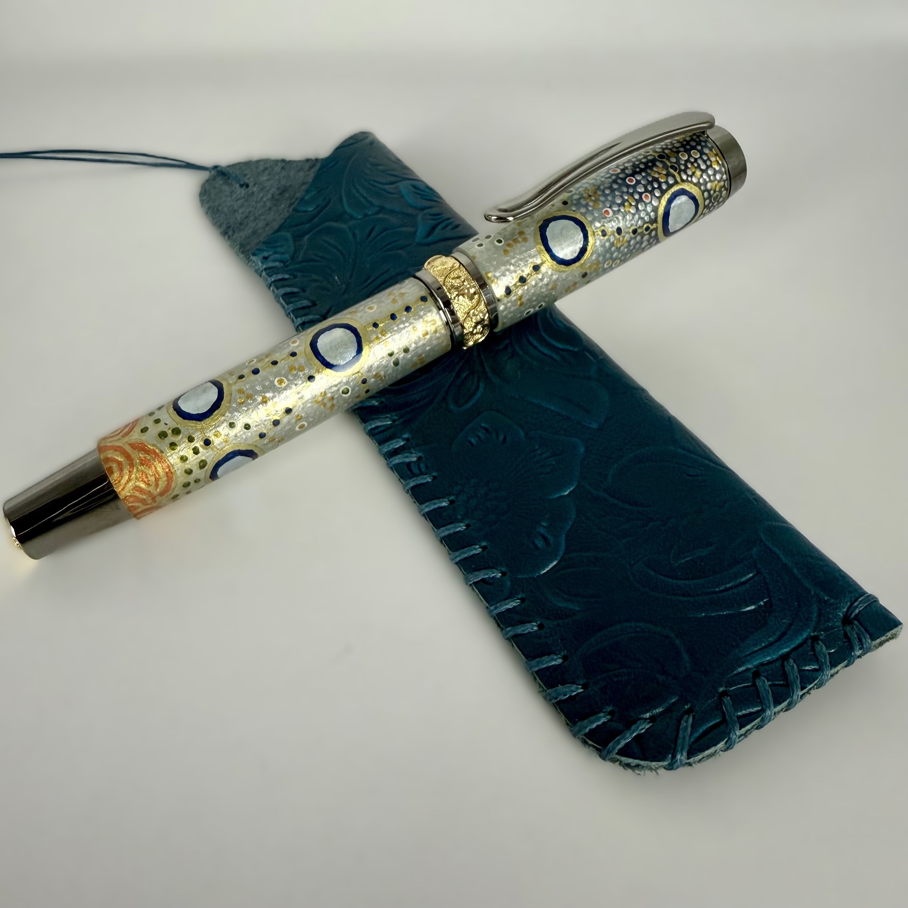 Jr Aaron Fountain Pen with Hand painted Aboriginal Art