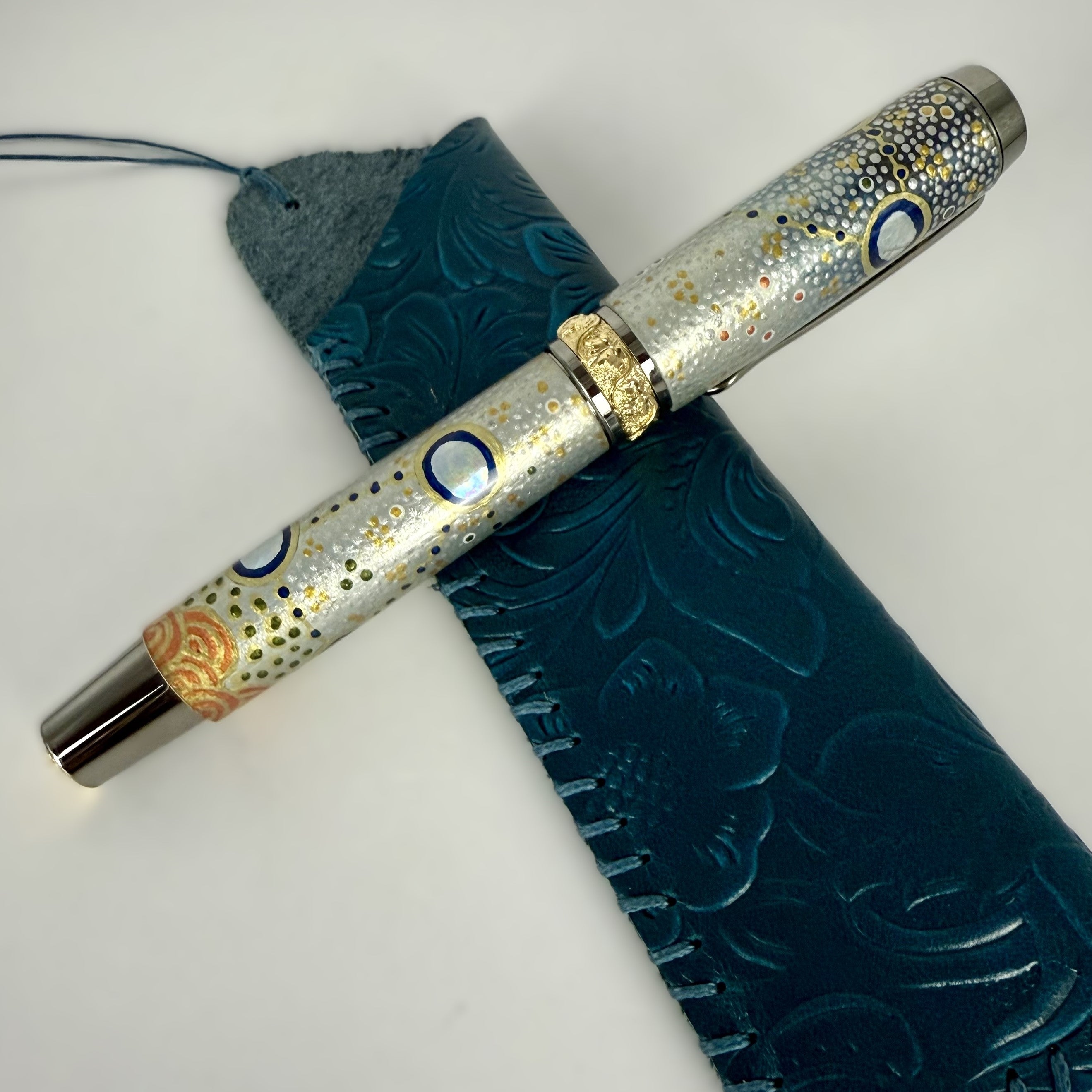 Jr Aaron Fountain Pen with Hand painted Aboriginal Art