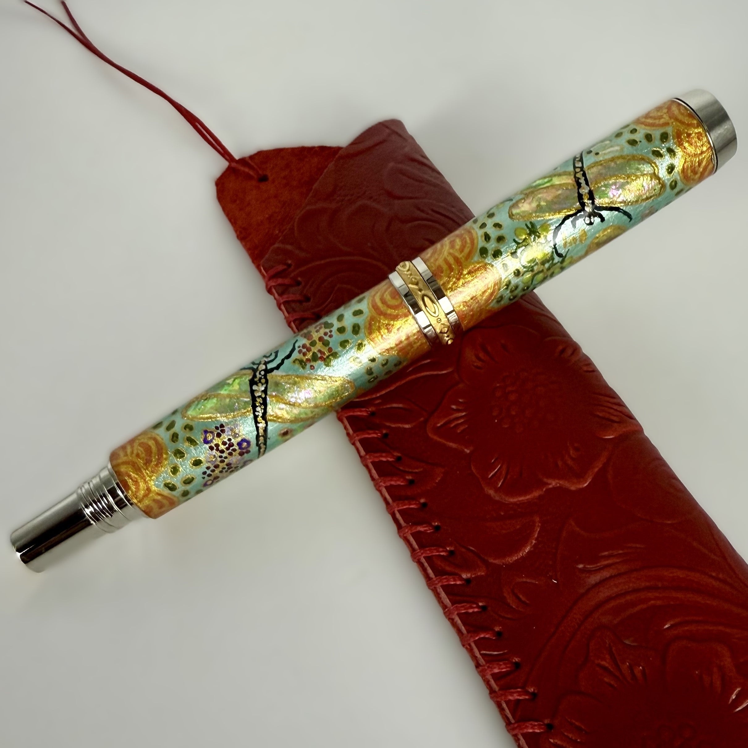 Jr Statesman II Postable Fountain Pen with Hand painted Aboriginal Art