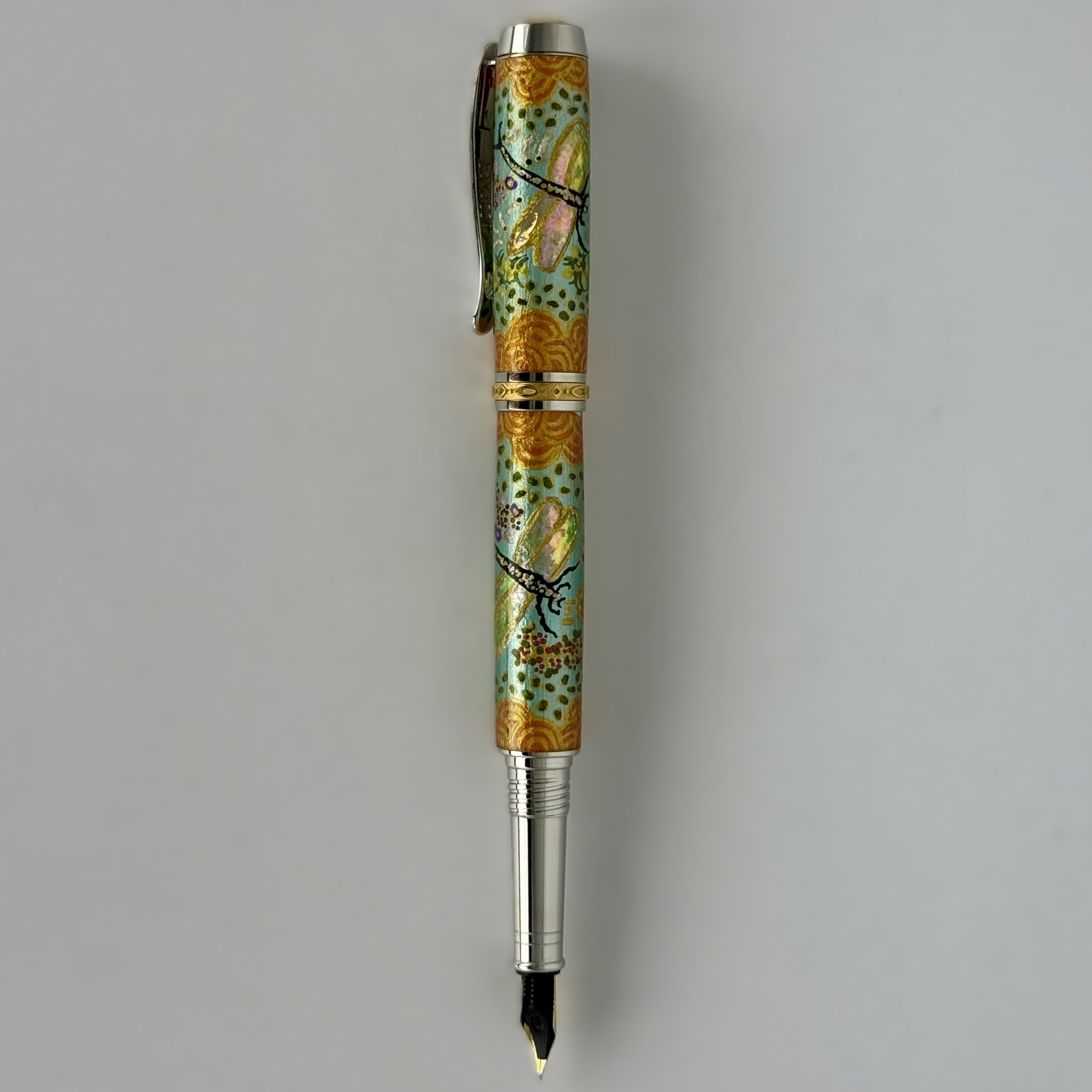 Jr Statesman II Postable Fountain Pen with Hand painted Aboriginal Art