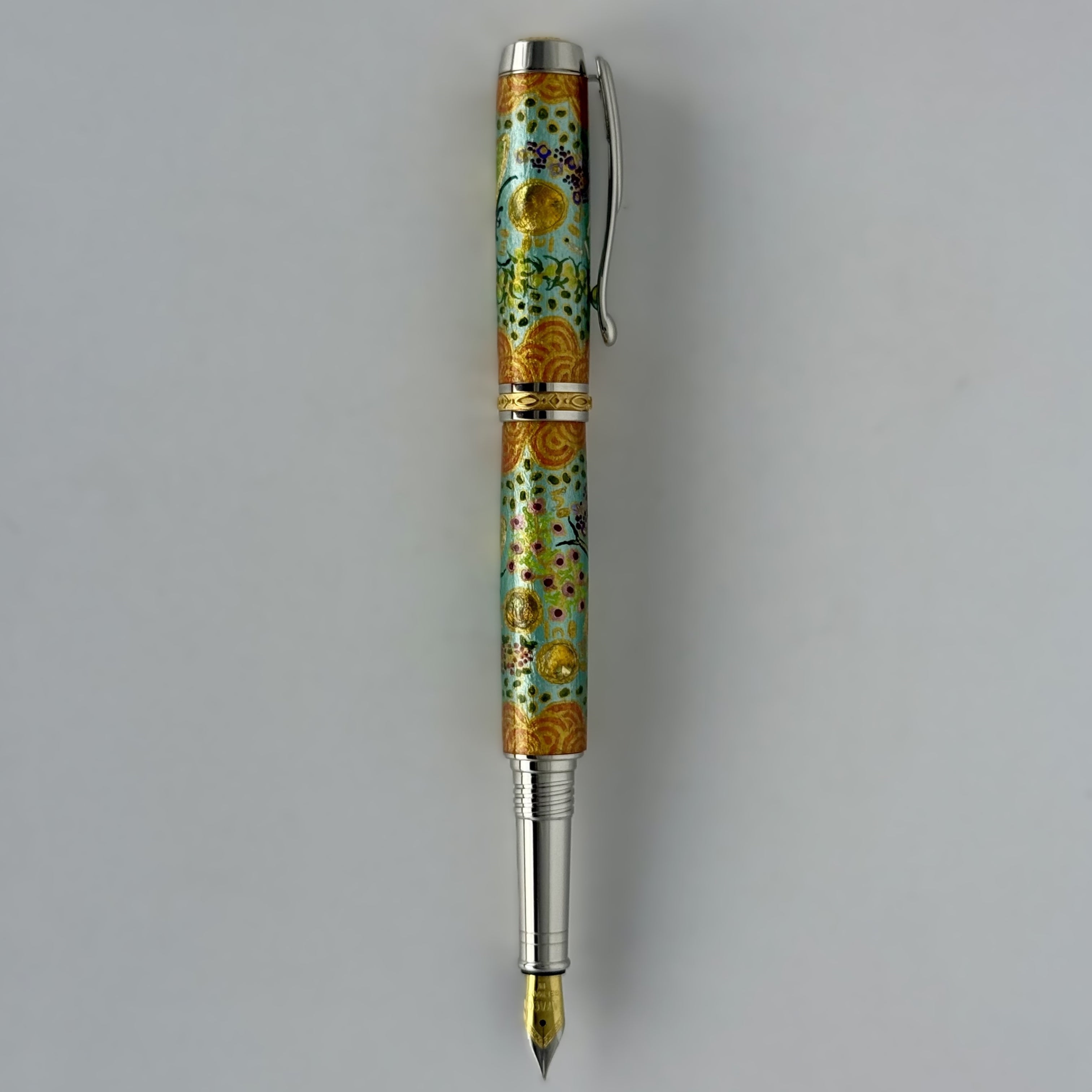 Jr Statesman II Postable Fountain Pen with Hand painted Aboriginal Art