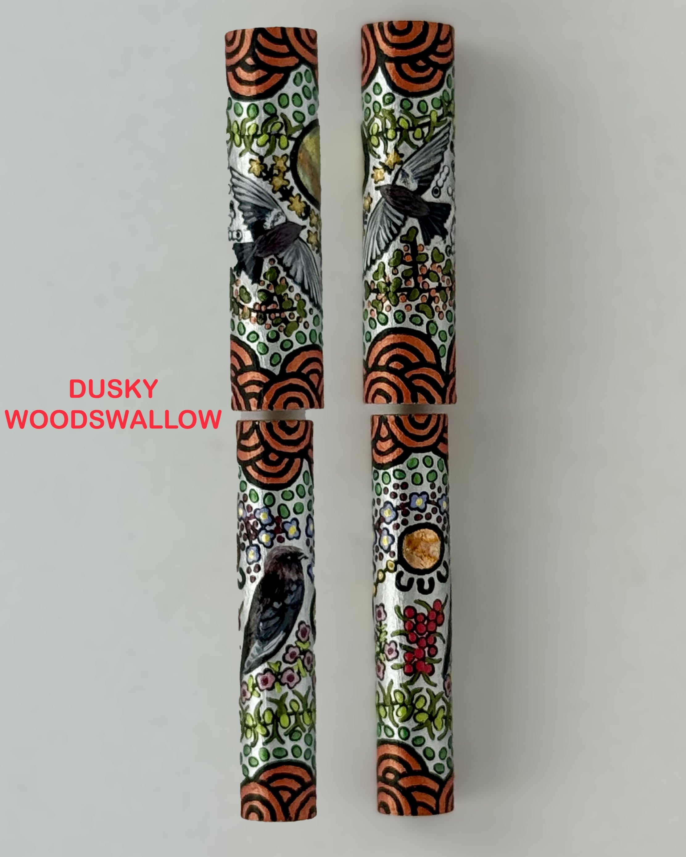 Jr Statesman II Postable Fountain Pen with Hand painted Aboriginal Art