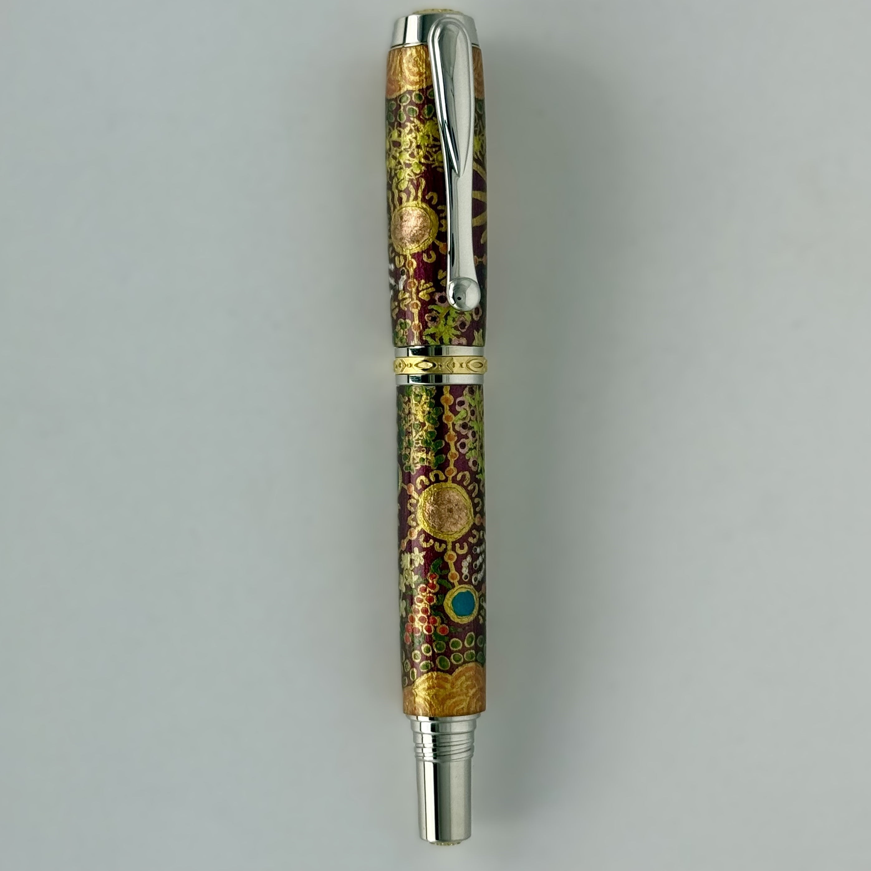 Jr Statesman II Postable Fountain Pen with Hand painted Aboriginal Art