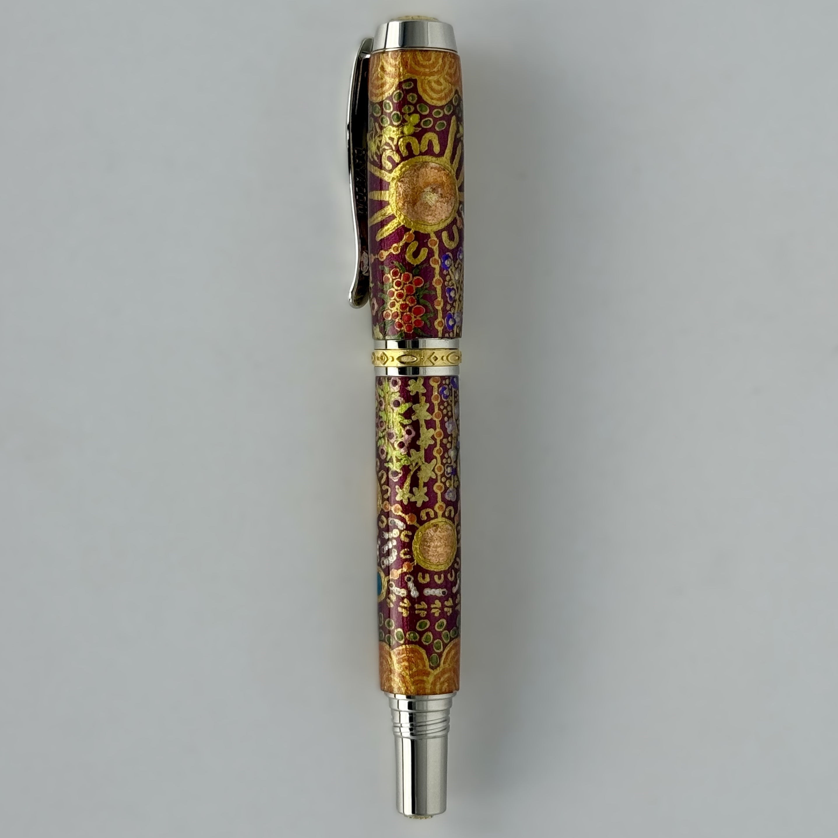 Jr Statesman II Postable Fountain Pen with Hand painted Aboriginal Art