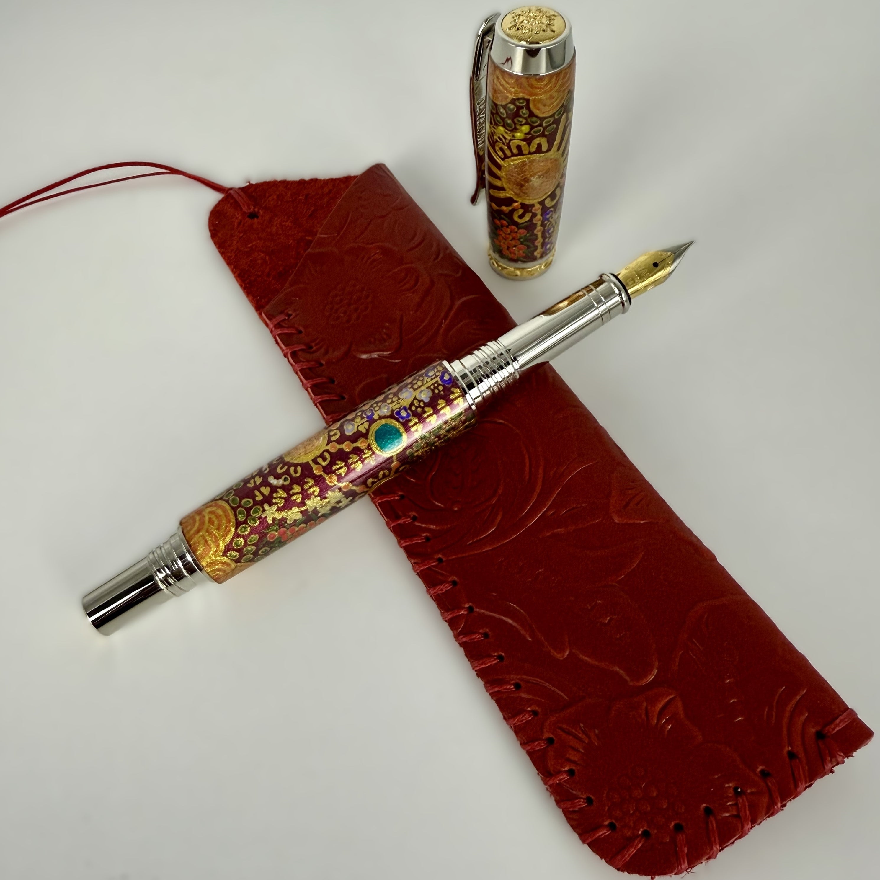 Jr Statesman II Postable Fountain Pen with Hand painted Aboriginal Art