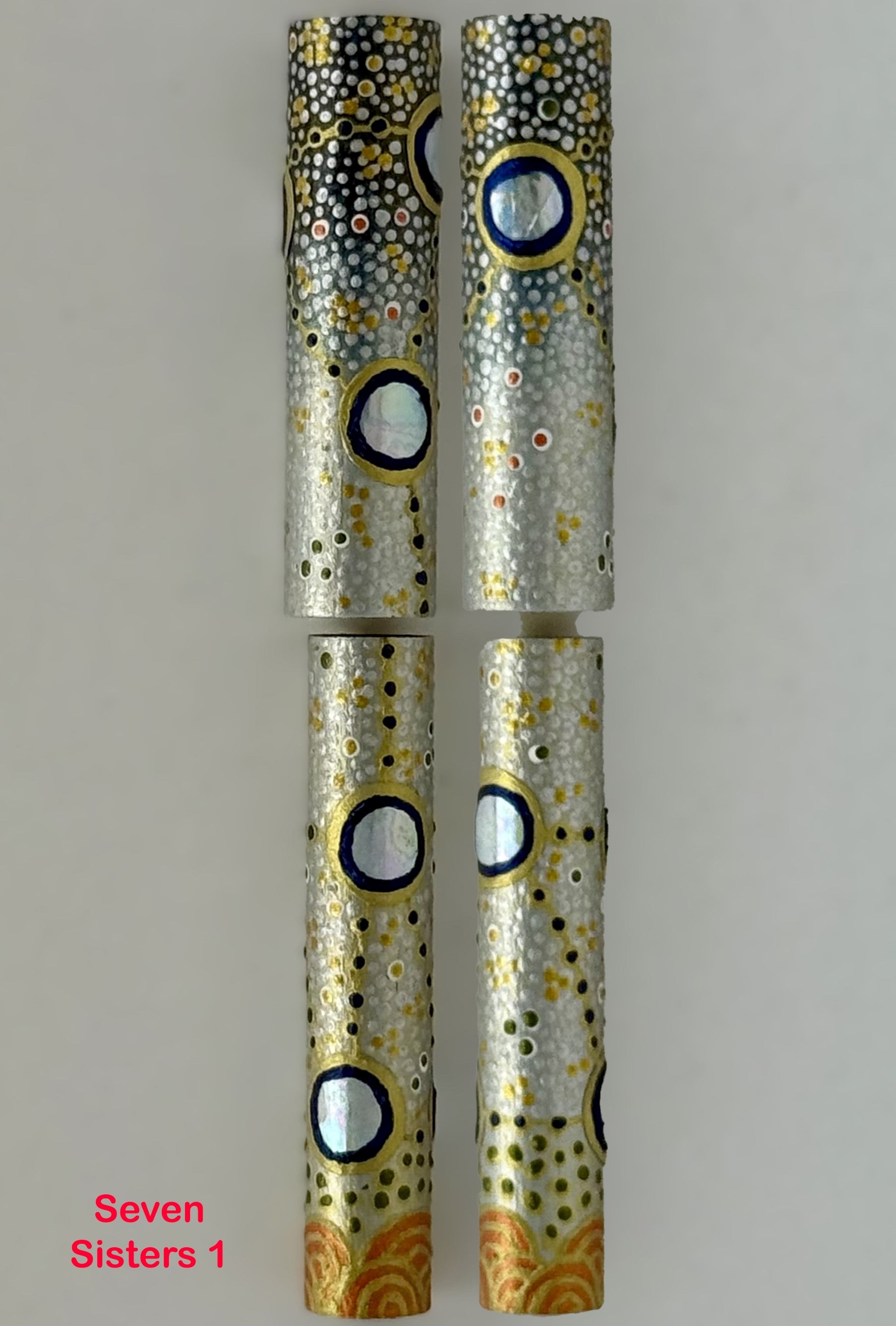 Jr Aaron Fountain Pen with Hand painted Aboriginal Art