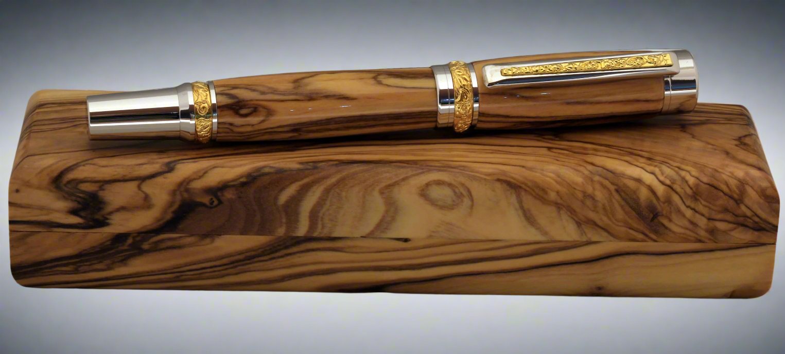 RH Fountain Bethlehem Olive Wood Pen and Box