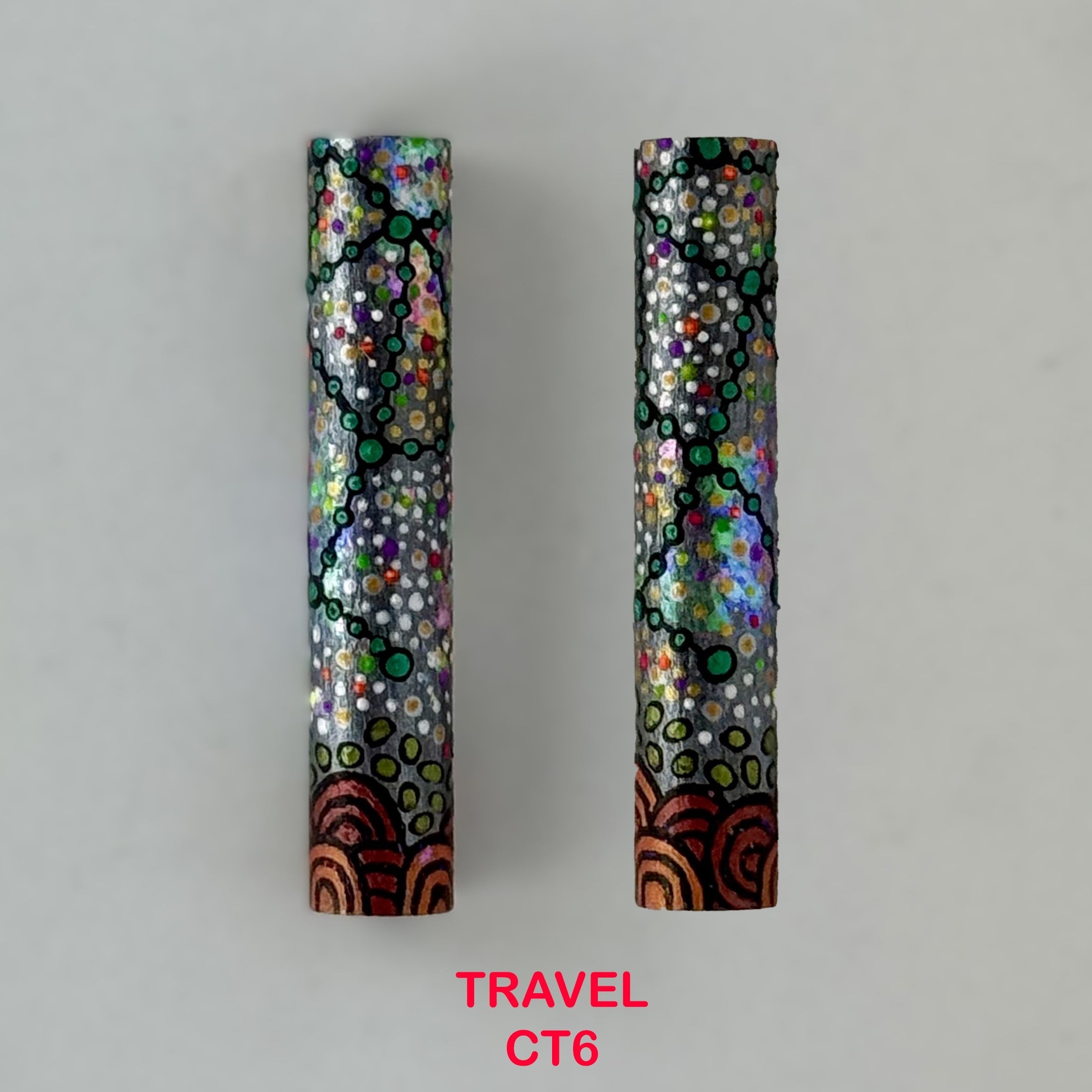 Executive Sierra Australiana Ball point Hand painted Aboriginal Art Pen with Kangaroo band